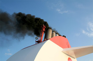 smokestack on a ship