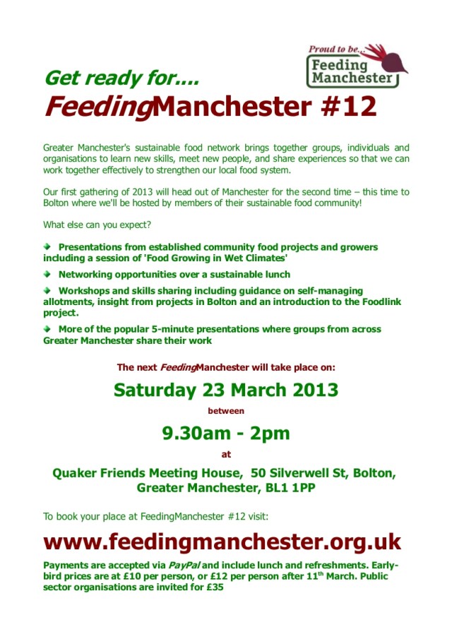 FeedingManchester12 Poster