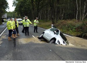 The cyclists decided that maybe some potholes were okay...